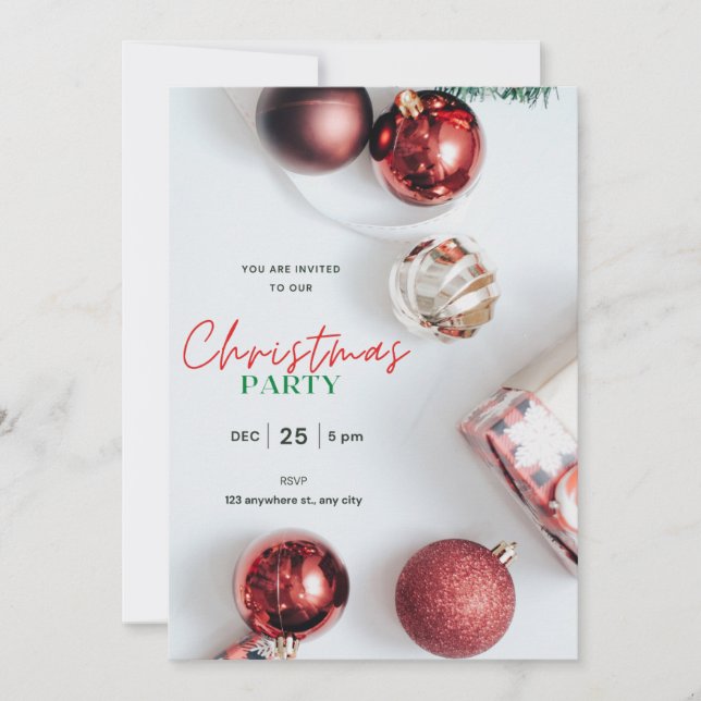 Invitación Personalizados Navidades Fiesta ¡Inviten! (Anverso)