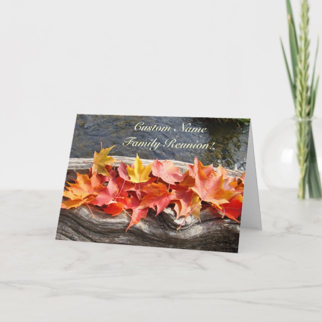 Invitación Personalizados sindicales de familias huyen de árb (Anverso)