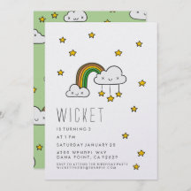 ¡Personalízalo! Feliz arcoiris verde y estrellas