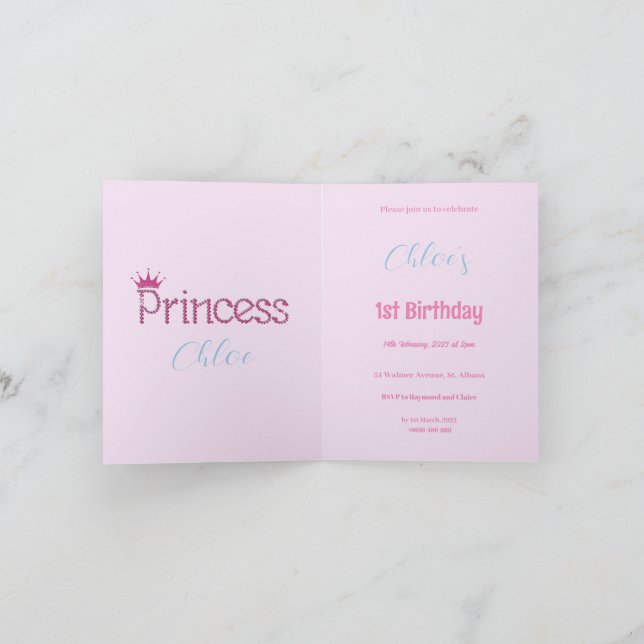 Invitación Personalizar a Peter el Conejo Primer Cumpleaños (Interior)