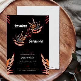 Invitación Personalizar Amor Trague Tattoo Boda Rockabilly