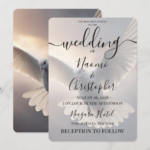 Invitación PERSONALIZAR: Boda de Paloma Blanca Voladora