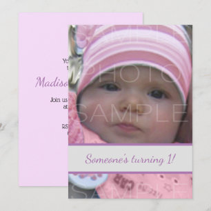 Invitación Personalizar con la foto de su bebé Cumpleaños