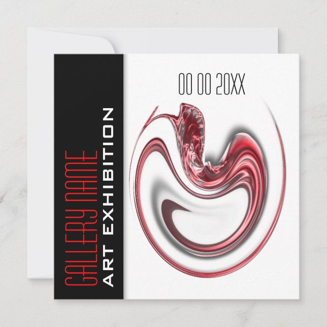 Invitación PERSONALIZAR de joyas de la galería de arte (Anverso)