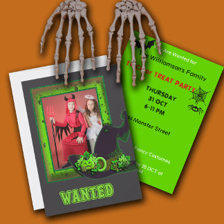 Invitación Personalizar de la fiesta de Halloween con trucos