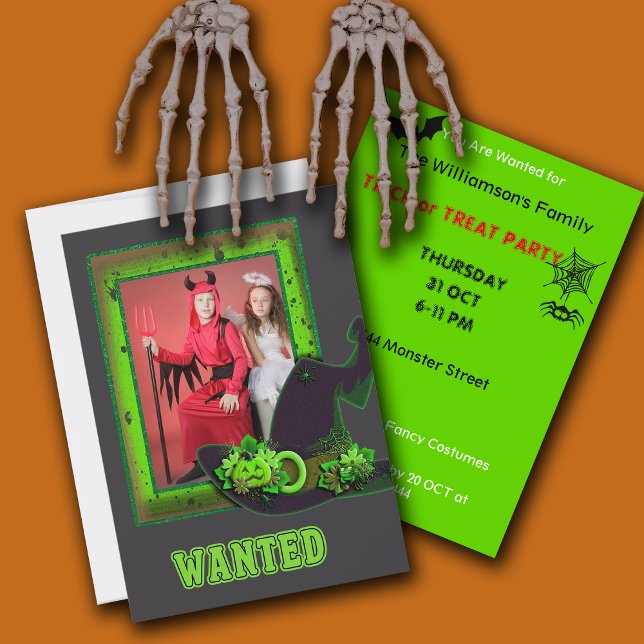 Invitación Personalizar de la fiesta de Halloween con trucos  (Subido por el creador)