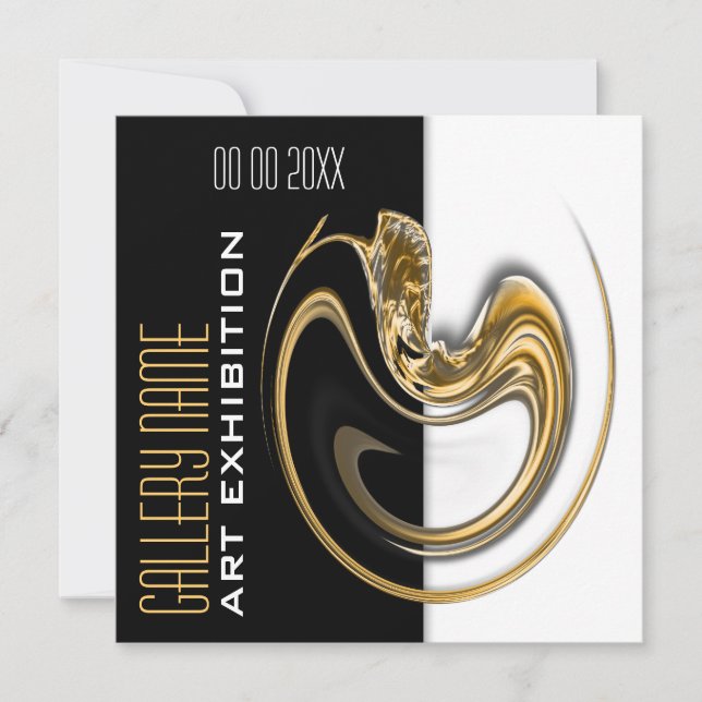 Invitación PERSONALIZAR de la galería de exposiciones de joya (Anverso)