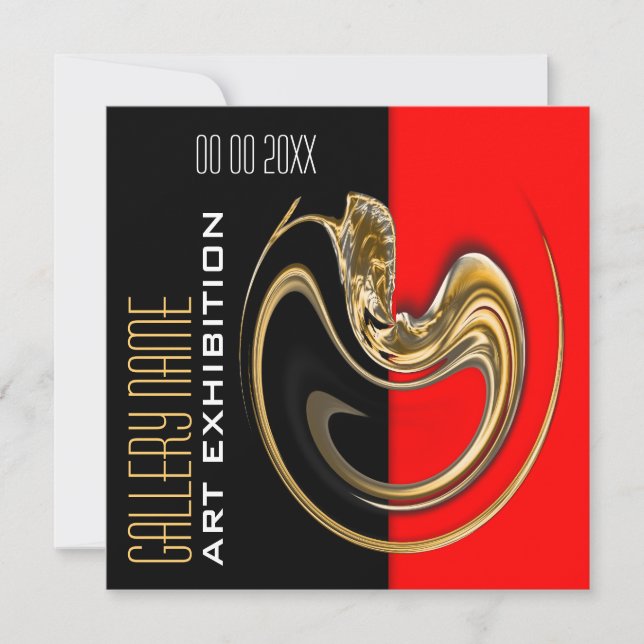 Invitación PERSONALIZAR de la galería de la exposición de la (Anverso)