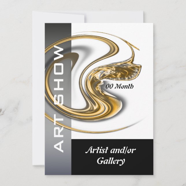 Invitación PERSONALIZAR de la joyería de la galería de arte (Anverso)