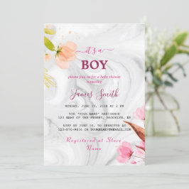 Invitación Personalizar de nombre minimalista Baby Shower de