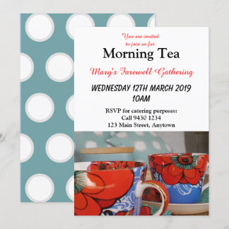 Invitación Personalizar de té de la tarde de la Copa China fl