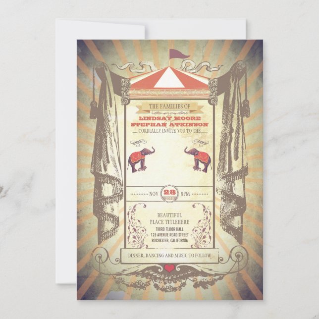 Invitación Personalizar de todas las líneas de texto (Anverso)
