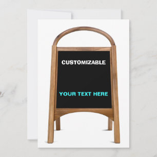 Invitación Personalizar del Rótulo permanente de madera y car