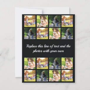 Invitación Personalizar el collage de fotografías y la invita