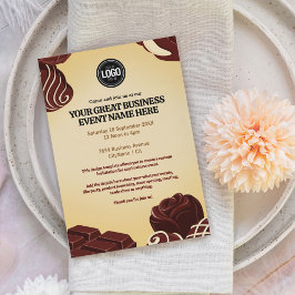 Invitación Personalizar el negocio moderno del chocolate