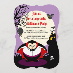 Invitación Personalizar, espeluznante Halloween lindo Drácula