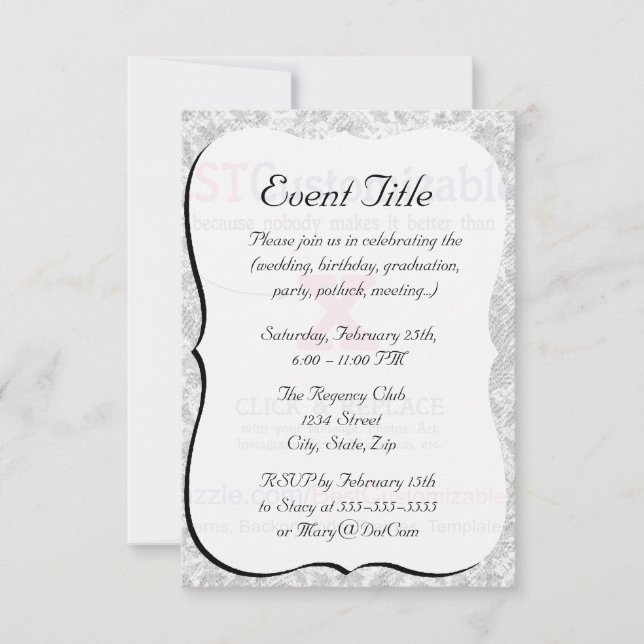 Invitación Personalizar este regalo (Anverso)