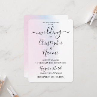 Invitación Personalizar Este Sutil Pastel Fondo
