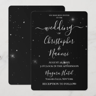 Invitación Personalizar - Estrellas negras
