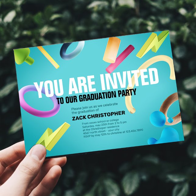 Invitación Personalizar fiesta de graduación de lujo verde (Subido por el creador)