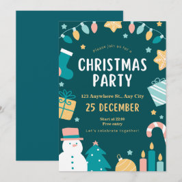 Invitación personalizar fiesta de Navidad 
