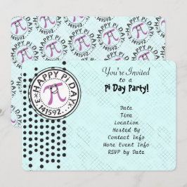 Invitación Personalizar - Fiesta del Día del Pi Feliz Día del