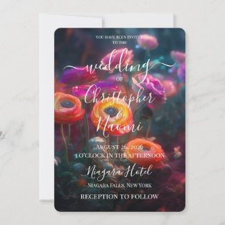 Invitación PERSONALIZAR: Flores Vibrantes