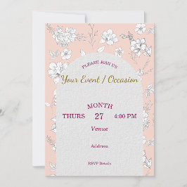 Invitación Personalizar genérico de Boda de cumpleaños de vac