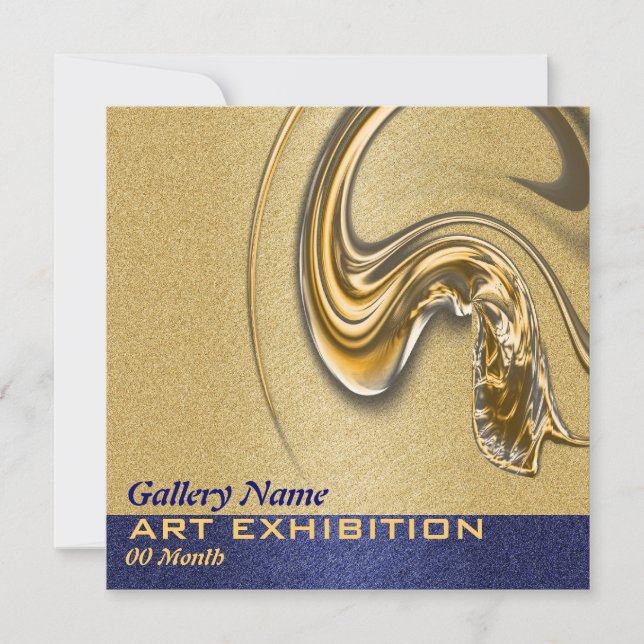 Invitación Personalizar inaugural de exposición de arte (Anverso)