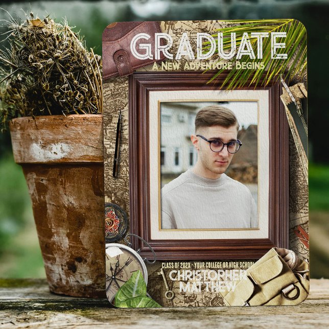 Invitación Personalizar los anuncios de graduación de aventur (Subido por el creador)