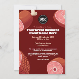 Invitación Personalizar negocio Tienda de carniceros