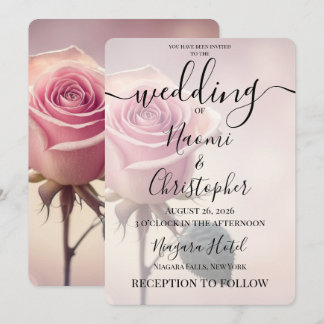Invitación PERSONALIZAR: Rosa Rosa Soltera Boda