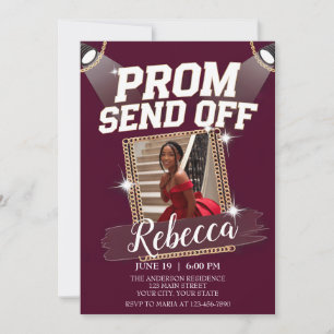 Invitación Personalizar Spotlight Prom Despide La Cadena De O