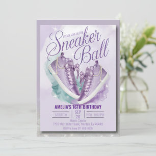 Invitación Personalizar Sweet Lavender Birthday Sneaker Ball