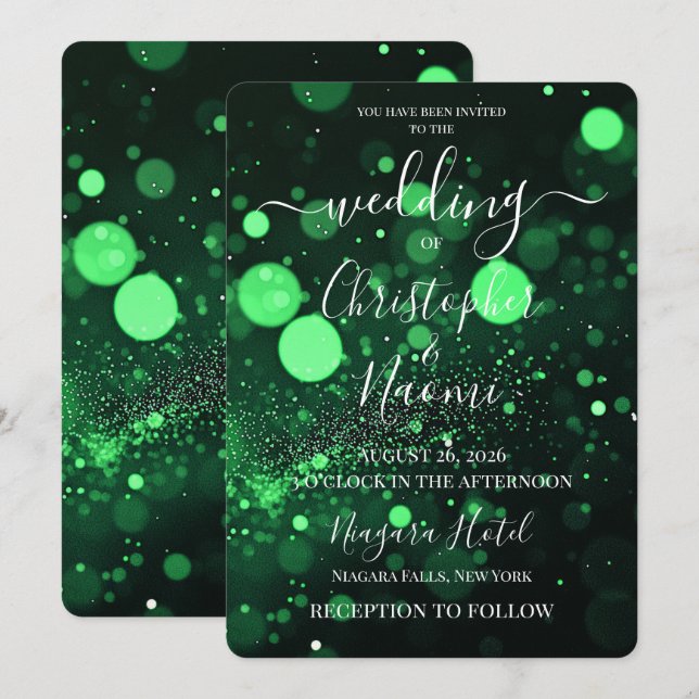 Invitación PERSONALIZAR: Tormenta de Bokeh personalizada (Anverso / Reverso)