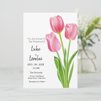 Invitación Personalizar Tulip Elegant Wedding Invitation