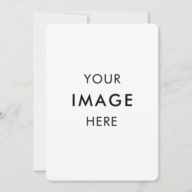 Invitación  Personalize Invitation, Size: 5" x 7" Paper White (Anverso)