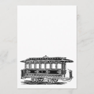 Invitación Personalize it |Old tram |streetcar Vintage engine
