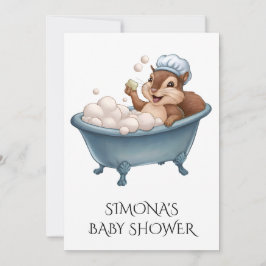 Invitación Personalize Retro Squirrel Baby Shower