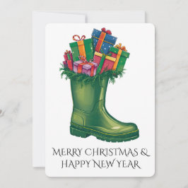 Invitación Personalize Santa's New Boots