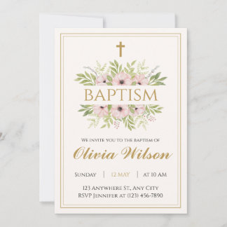Invitación Personalized Adult Baptism Invitation