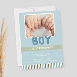 Invitación Personalized Birth Announcement Card