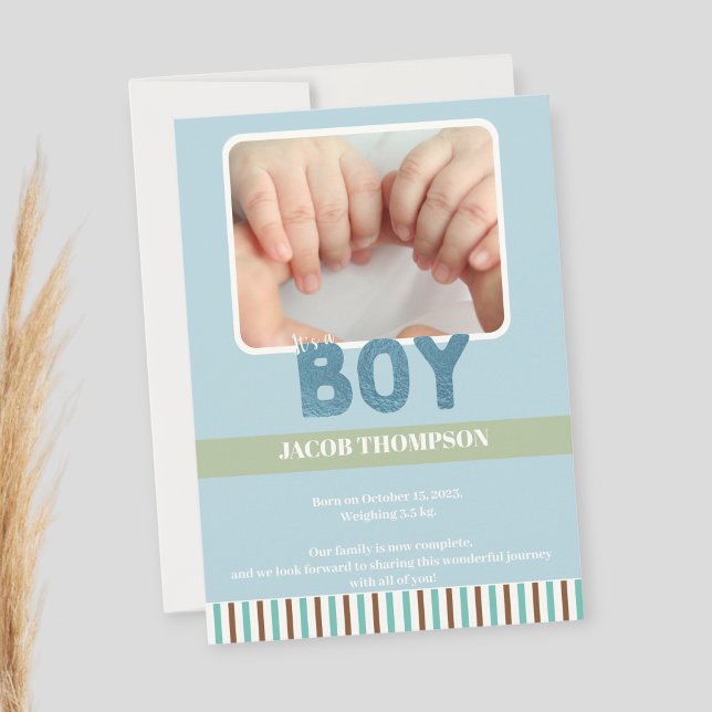 Invitación Personalized Birth Announcement Card (Subido por el creador)