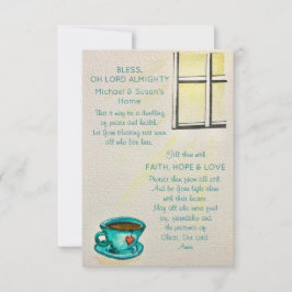Invitación Personalized Bless This Home – Prayer Card