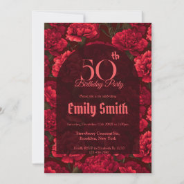Invitación Personalized Carnation Themed Custom Birthday