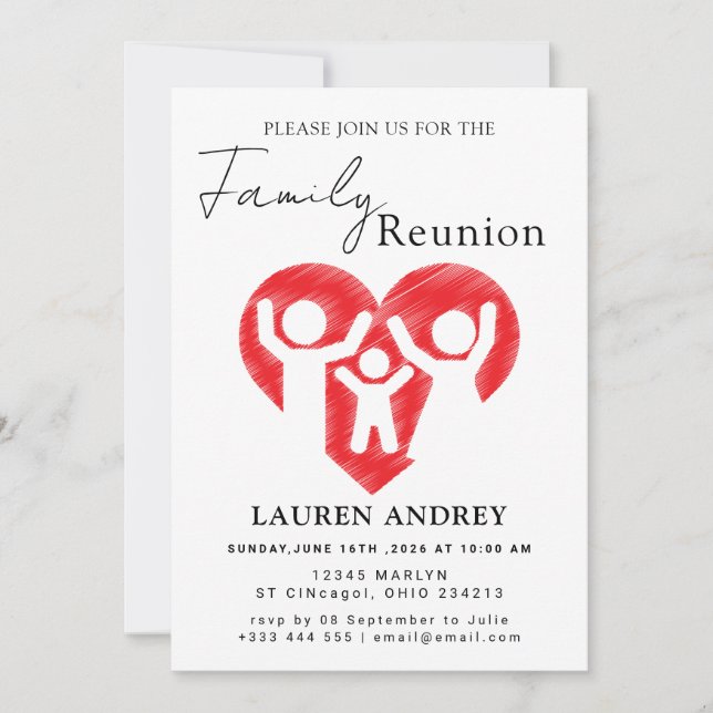 Invitación Personalized Family Reunion Party Invitation (Anverso)