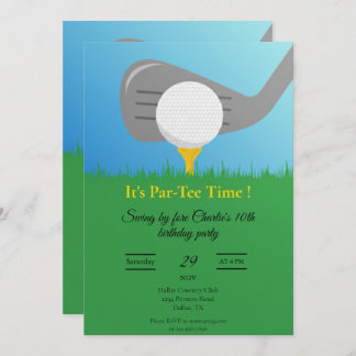 Invitación Personalized Golf Party Invitation Printable