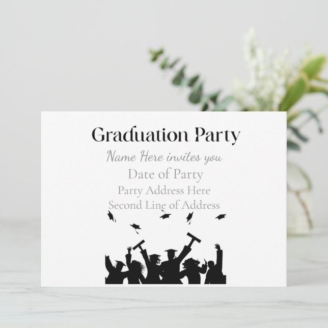 Invitación Personalized Graduation Custom Name and Class Year (Anverso de pie)