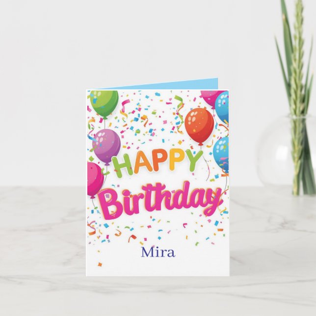 Invitación Personalized Happy Birthday Card (Anverso)