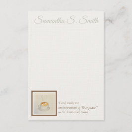 Invitación Personalized Heart Coffee Cup Flat Note Card